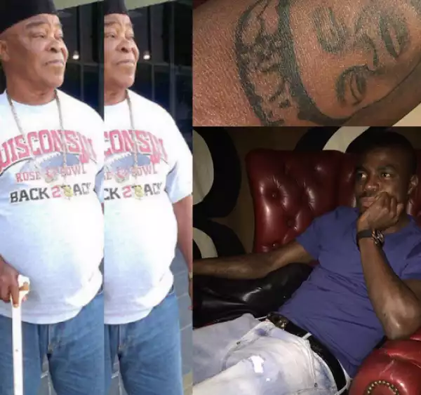 Emmanuel Emenike Gets A Tattoo Of His Late Dad On His Arm [See Photo]